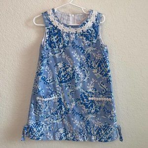 Blue Sleeveless Shift Dress Girls 5